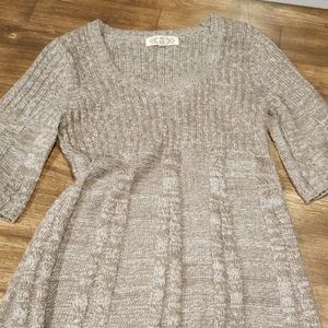 Pink Rose Sweater Knit Dress